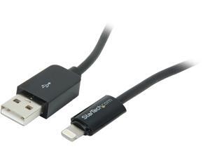 StarTech.com USBLT30CMB Black Apple 8-pin Lightning Connector to USB Cable StarTech.com USBLT30CMB Black Apple 8-pin Lightning Connector to USB Cable