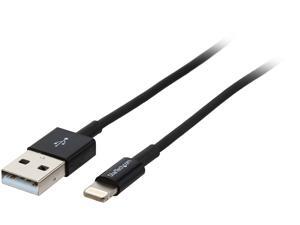 StarTech USBLT1MBS 1m (3ft) Black Apple® 8-pin Slim Lightning Connector to USB Cable for iPhone / iPod / iPad StarTech USBLT1MBS 1m (3ft) Black Apple® 8-pin Slim Lightning Connector to USB Cable for iPhone / iPod / iPad