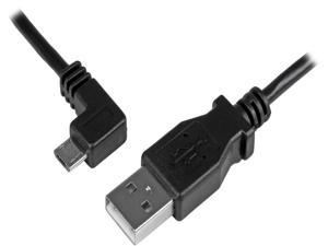 StarTech.com USBAUB2MLA Black Micro-USB Charge-and-Sync Cable M/M - Left-Angle Micro-USB - 24 AWG