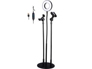 Rosewill 3-in-1 Portable Streaming Desktop Stand with Ring Light, Microphone and Phone Holder