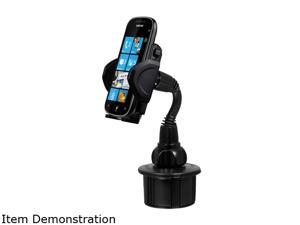 Macally Black Adjustable Automobile Cup Holder Mount for Cell Phones, Smartphones, GPS and PDA MCUPMP