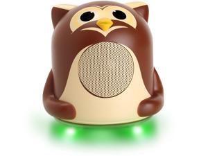 GOgroove Owl Portable Night Light Speaker with LED Light-up Base , Cute Animal Design & 3.5mm Cable – Perfect for Soothing Babies , Infants & Children of All Ages