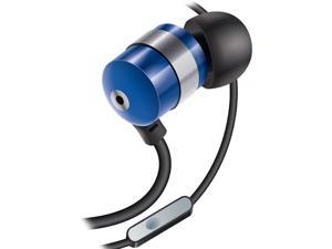 GOgroove audiOHM HF Ergonomic Earphones Headphones with HandsFree Microphone & Deep Bass (Blue)