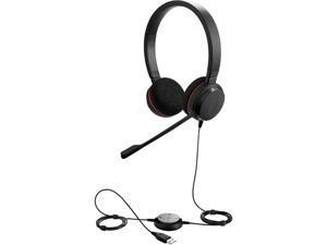 Jabra Evolve 20 UC Stereo Wired Headset / Music Headphones (U.S. Retail Packaging), Black