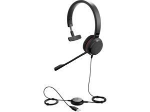 Jabra GSA5393-823-309 Evolve 30 II Wired On Ear Mono Headset with Noise Cancellation Microphone, Black