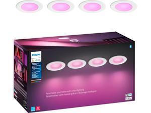 Philips Hue White and Color Ambiance 56 High Lumen Recessed Downlight 4pack  White 578674