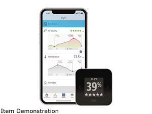 no bridge necessary new, Apple HomeKit temperature & humidity; e-ink-display Eve Room Bluetooth Low Energy Indoor Air Quality Monitor for tracking VOC 