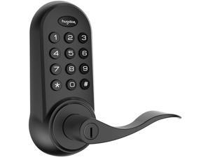 Hugolog HU02-BLK Digital Dead Bolt w/ Latch Handle - Black Hugolog HU02-BLK Digital Dead Bolt w/ Latch Handle - Black