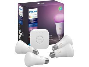 Philips Hue 548552 White and Colour Ambiance 9.5W A19 E26 4 Set CA (Bluetooth-enabled)