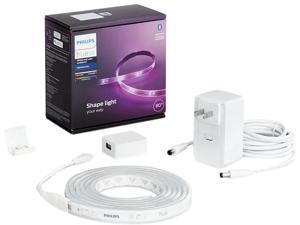 Philips Hue Bluetooth Smart Lightstrip Plus 2m/6ft Base Kit with Plug, (Voice Compatible with Amazon Alexa, Apple Homekit and Google Home), White (555334)
