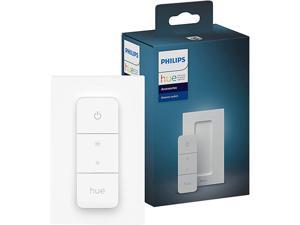 Philips Hue v2 Smart Dimmer Switch and Remote, Installation-Free, Smart Home, Exclusively for Philips Hue Smart Lights (2021 Version), White, 1-Pack