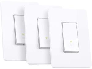 Kasa Smart Light Switch by TP-Link,Single Pole,Needs Neutral Wire,2.4Ghz WiFi Light Switch Works with Alexa and Google Assistant,UL Certified, 3-Pack(HS200P3)