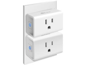 Kasa Smart Plug Ultra Mini 15A, Smart Home Wi-Fi Outlet Works with Alexa, Google Home & IFTTT, No Hub Required, UL Certified, 2.4G WiFi Only, 2-Pack(EP10P2) , White
