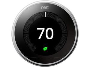 Nest T3019US Learning Thermostat - 3rd Generation - Polished Steel