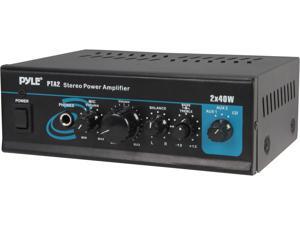PyleHome PTA2 Mini Stereo Power Amplifier - 2 x 40 Watt with AUX, CD & Mic Inputs PyleHome PTA2 Mini Stereo Power Amplifier - 2 x 40 Watt with AUX, CD & Mic Inputs