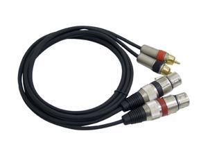 Pyle Model PPRCX05 5 ft. Dual Professional Audio Link Cable XLR Female to RCA Male Female to Male Pyle Model PPRCX05 5 ft. Dual Professional Audio Link Cable XLR Female to RCA Male Female to Male