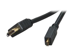 Link Depot HDMI-3-MICRO 3 ft. Black HDMI Type A male to HDMI Micro male HDMI Standard to HDMI Micro Cable Male to Male