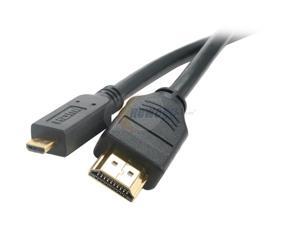 Link Depot HDMI-15-MICRO 15 ft. Black HDMI Type A male to HDMI Micro male HDMI Standard to HDMI Micro Cable Male to Male Link Depot HDMI-15-MICRO 15 ft. Black HDMI Type A male to HDMI Micro male HDMI Standard to HDMI Micro Cable Male to Male