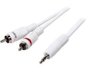 C2G 40370 One 3.5mm Stereo Male to Two RCA Stereo Male Audio Y-Cable, White (6 Feet, 1.82 Meters) C2G 40370 One 3.5mm Stereo Male to Two RCA Stereo Male Audio Y-Cable, White (6 Feet, 1.82 Meters)