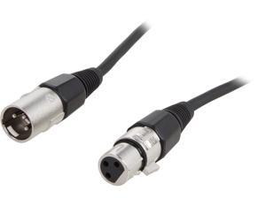 C2G 40057 Pro-Audio XLR Male to XLR Female Cable, Black (1.5 Feet, 0.45 Meters)