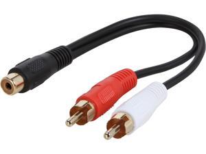 C2G 03181 Value Series One RCA Female to Two RCA Male Y-Cable, Black (6 Inches) C2G 03181 Value Series One RCA Female to Two RCA Male Y-Cable, Black (6 Inches)