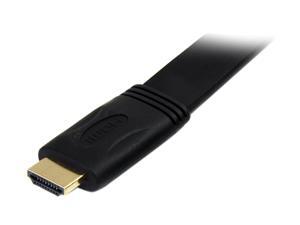 StarTech.com HDMIMM6FL 6 ft. Black Flat High Speed HDMI Cable with Ethernet Male to Male StarTech.com HDMIMM6FL 6 ft. Black Flat High Speed HDMI Cable with Ethernet Male to Male