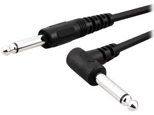 Insten Model 675751 10 ft. 1/4-inch Straight to Right Angle Guitar Patch Cable M / M Male to Male Insten Model 675751 10 ft. 1/4-inch Straight to Right Angle Guitar Patch Cable M / M Male to Male
