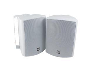 Dual LU53PW 5.25" Indoor/Outdoor 3-Way Dynamic Loudspeakers White Pair