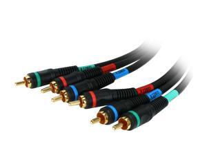 BYTECC P3V-12 12 ft. Component RGB video Cable - GOLD Plated, Black Jacket BYTECC P3V-12 12 ft. Component RGB video Cable - GOLD Plated, Black Jacket