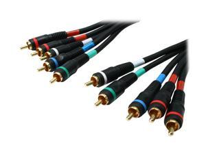 BYTECC P3V2A-3 3 ft. Component RGB video/audio Cable - GOLD Plated, Black Jacket BYTECC P3V2A-3 3 ft. Component RGB video/audio Cable - GOLD Plated, Black Jacket