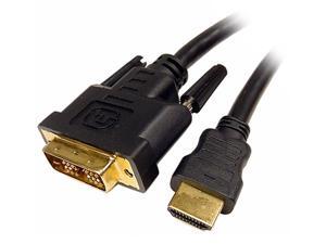 CABLES UNLIMITED PCM-2296-03 3 ft. Black HDMI to DVI D Single Link Male to Male Cable Male to Male CABLES UNLIMITED PCM-2296-03 3 ft. Black HDMI to DVI D Single Link Male to Male Cable Male to Male