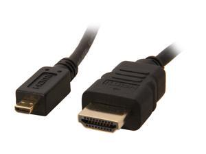 HDM-MICROBB3BK 3 ft. Black High Speed Micro HDMI to HDMI Cable with Gold Plated Connector HDM-MICROBB3BK 3 ft. Black High Speed Micro HDMI to HDMI Cable with Gold Plated Connector