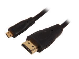 HDM-MICROBB6BK 6 ft. Black High Speed Micro HDMI to HDMI Cable with Gold Plated Connector HDM-MICROBB6BK 6 ft. Black High Speed Micro HDMI to HDMI Cable with Gold Plated Connector
