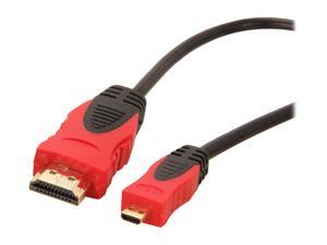 HDM-MICROBB3RBK 3 ft. Black Dual Tone (Red/Black) High Speed micro HDMI to HDMI Cable with Gold Plated Connector HDM-MICROBB3RBK 3 ft. Black Dual Tone (Red/Black) High Speed micro HDMI to HDMI Cable with Gold Plated Connector