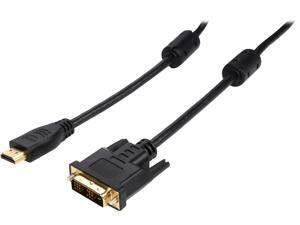 Coboc HD2SLDVI-6BK Black Color 6 ft.30AWG High Speed HDMI to DVI-D(18+1) Adapter Cable w/Ferrite Cores - 1920 x 1080p Coboc HD2SLDVI-6BK Black Color 6 ft.30AWG High Speed HDMI to DVI-D(18+1) Adapter Cable w/Ferrite Cores - 1920 x 1080p