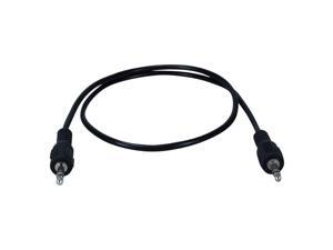 QVS CC400M-01 1 ft 3.5MM Mini-Stereo Male to Male Speaker Cable QVS CC400M-01 1 ft 3.5MM Mini-Stereo Male to Male Speaker Cable