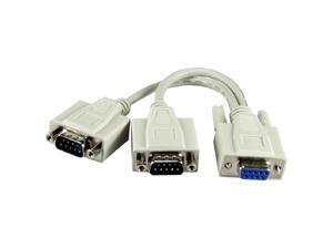 QVS CC317Y 8" Serial DB9 Female to DB9 Male & Male Splitter Cable QVS CC317Y 8" Serial DB9 Female to DB9 Male & Male Splitter Cable