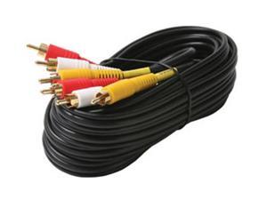 STEREN Model 206-277 12ft. 3-RCA Composite Video/Audio Cable Male to Male