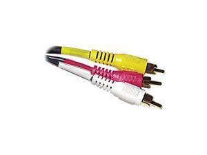 STEREN Model 206-277 12ft. 3-RCA Composite Video/Audio Cable Male to Male STEREN Model 206-277 12ft. 3-RCA Composite Video/Audio Cable Male to Male