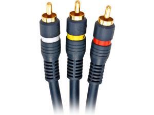 STEREN Model 254-310BL 3 ft. Python Home Theater RCA Cable Male to Male STEREN Model 254-310BL 3 ft. Python Home Theater RCA Cable Male to Male