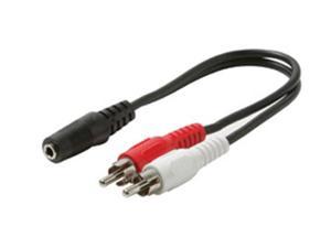 STEREN 255-036 6" One 3.5mm to Two RCA Y-Cable Audio Adapter Male to Female