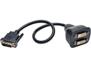 Tripp Lite P564-001 Black Male to 2 Female DVI-D Y Splitter Cable