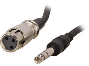 BYTECC Model MICPH-3MF 3 ft. 1/4" Stereo Microphone Plug to 3 pin XLR Female Cable - OEM