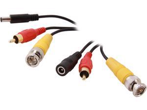 BYTECC SCC-75RB 75 ft. Security Camera Cable + Power, BNC Male + RCA Male + DC Male to Female - OEM