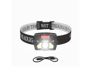Minthouz LED Rechargeable Headlamp, USB Rechargeable & Waterproof Motion Sensor Control,  Up to 30 Hours Runtime, 120 Lumen Bright, 100 Meters Distance Headlight for Camping, Running, Hiking
