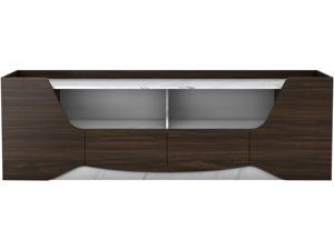 Furniture of America Lipmin Espresso 71-inch Storage TV Stand