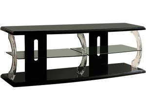 Furniture of America Jerry Contemporary Wood 60-inch TV Stand in Black