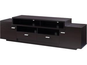 Furniture of America Braswell Wood 72-Inch Multi-Storage TV Stand in Cappuccino