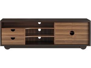 Furniture of America Evo Wood 63-Inch 2-Drawer TV Stand in Wenge
