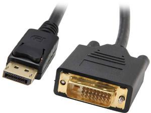 Kaybles DP-DVI-3FT 3 ft. DisplayPort to DVI Cable, Display Port (DP) to DVI-D Male to Male Adapter Cable 1080P Compatible with PC, Laptop, HDTV, Projector, Monitor, and More, Gold-Plated